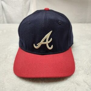 Sports Specialties Atlanta Braves Hat Cap Fitted Mens 7 1/4‎ Blue MLB Baseball